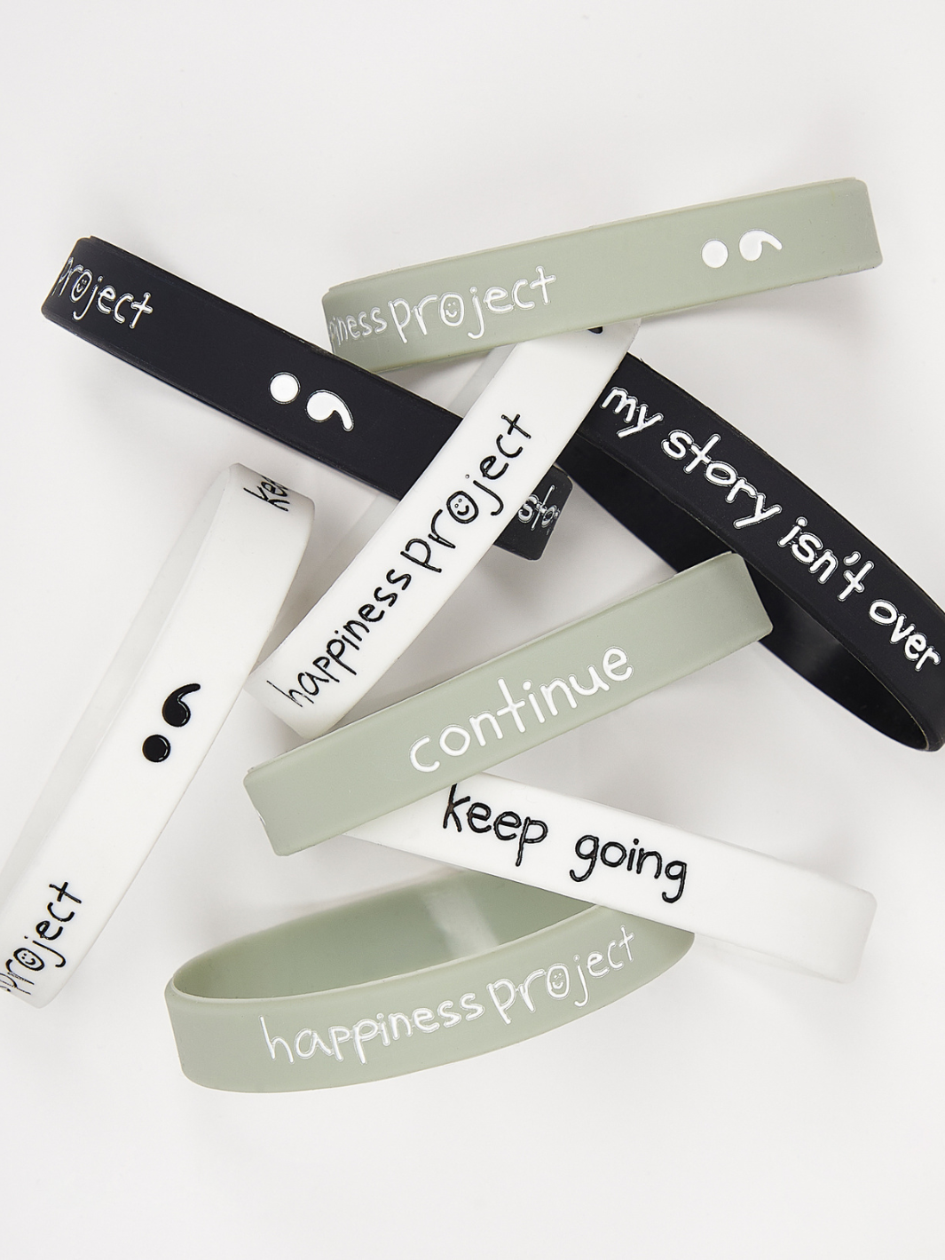 Semicolon silicone bracelet discount