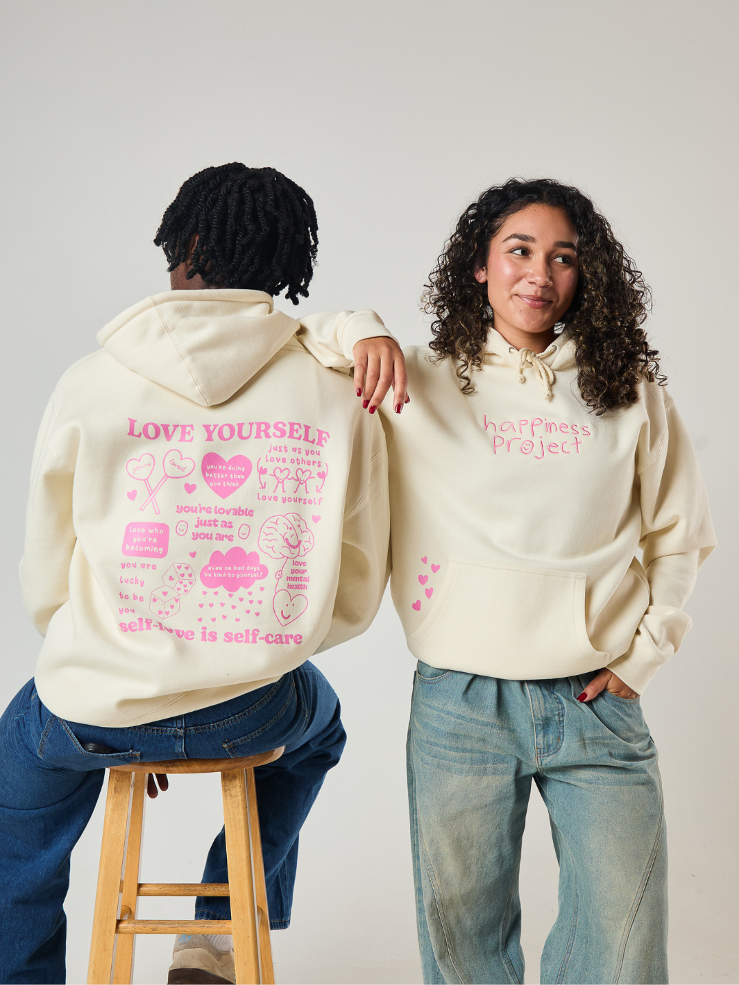 Love Yourself Hoodie - Cream