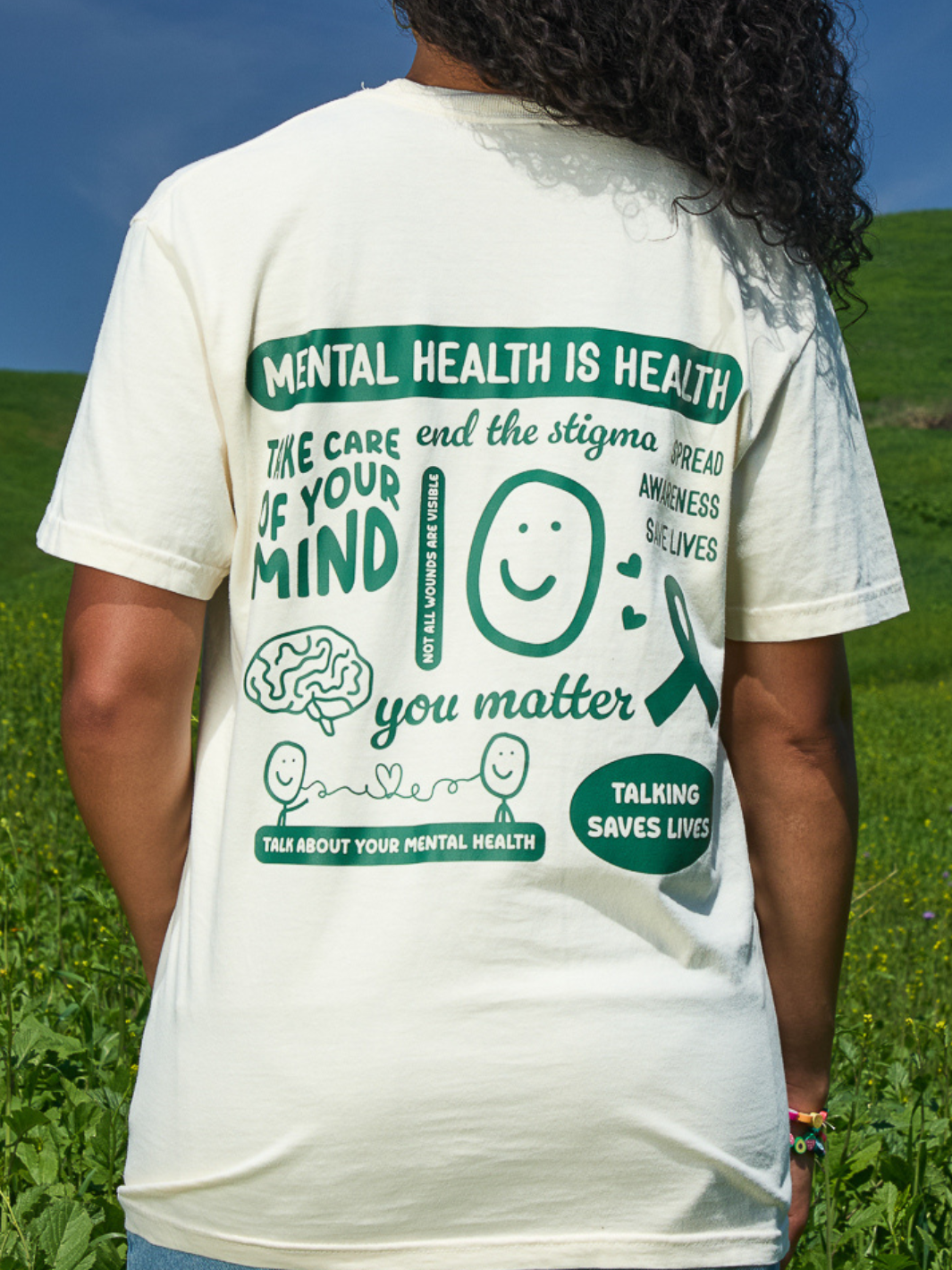 Mental Health Month T-Shirt - Cream