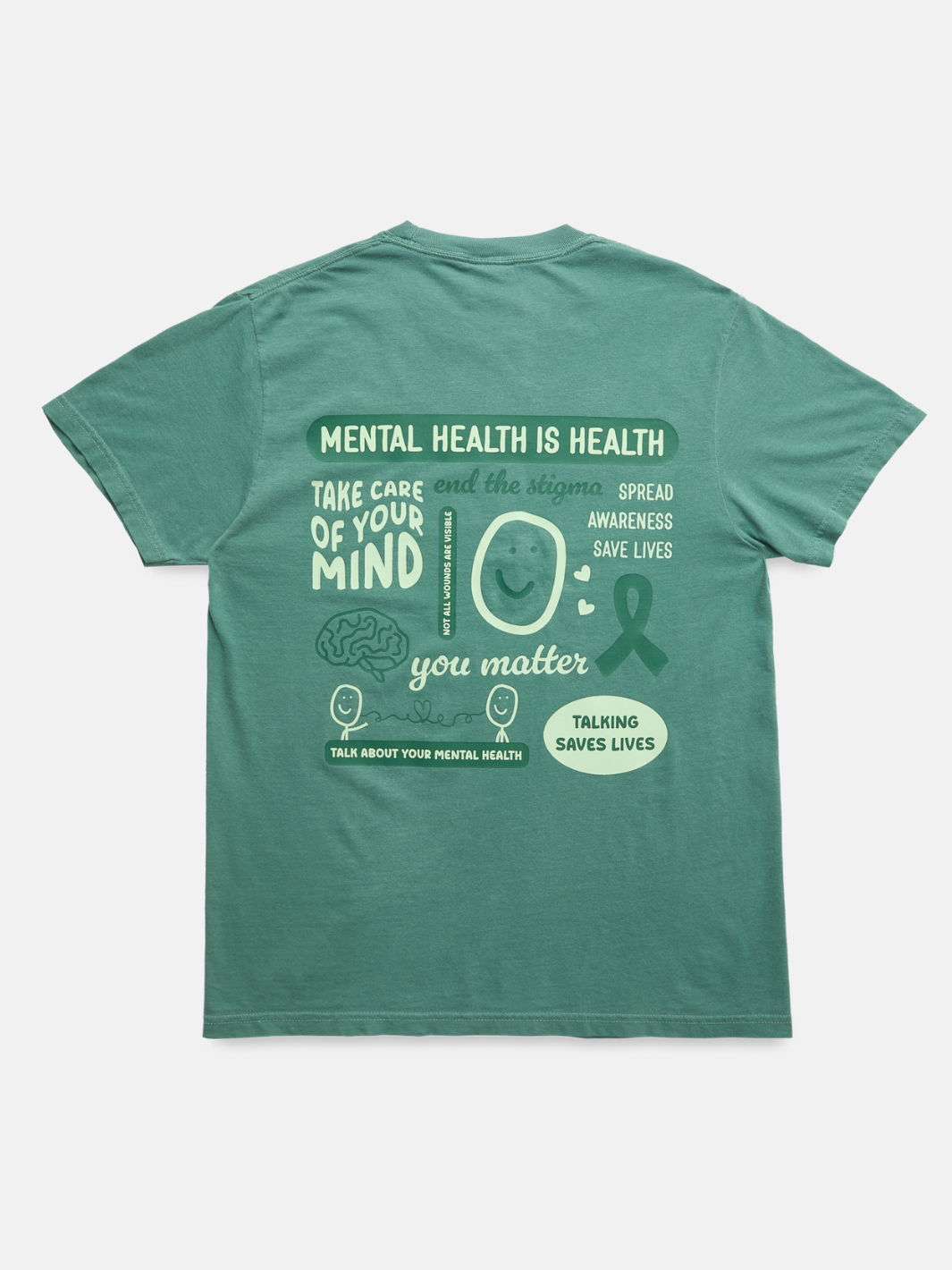 Mental Health Month T-Shirt - Light Green