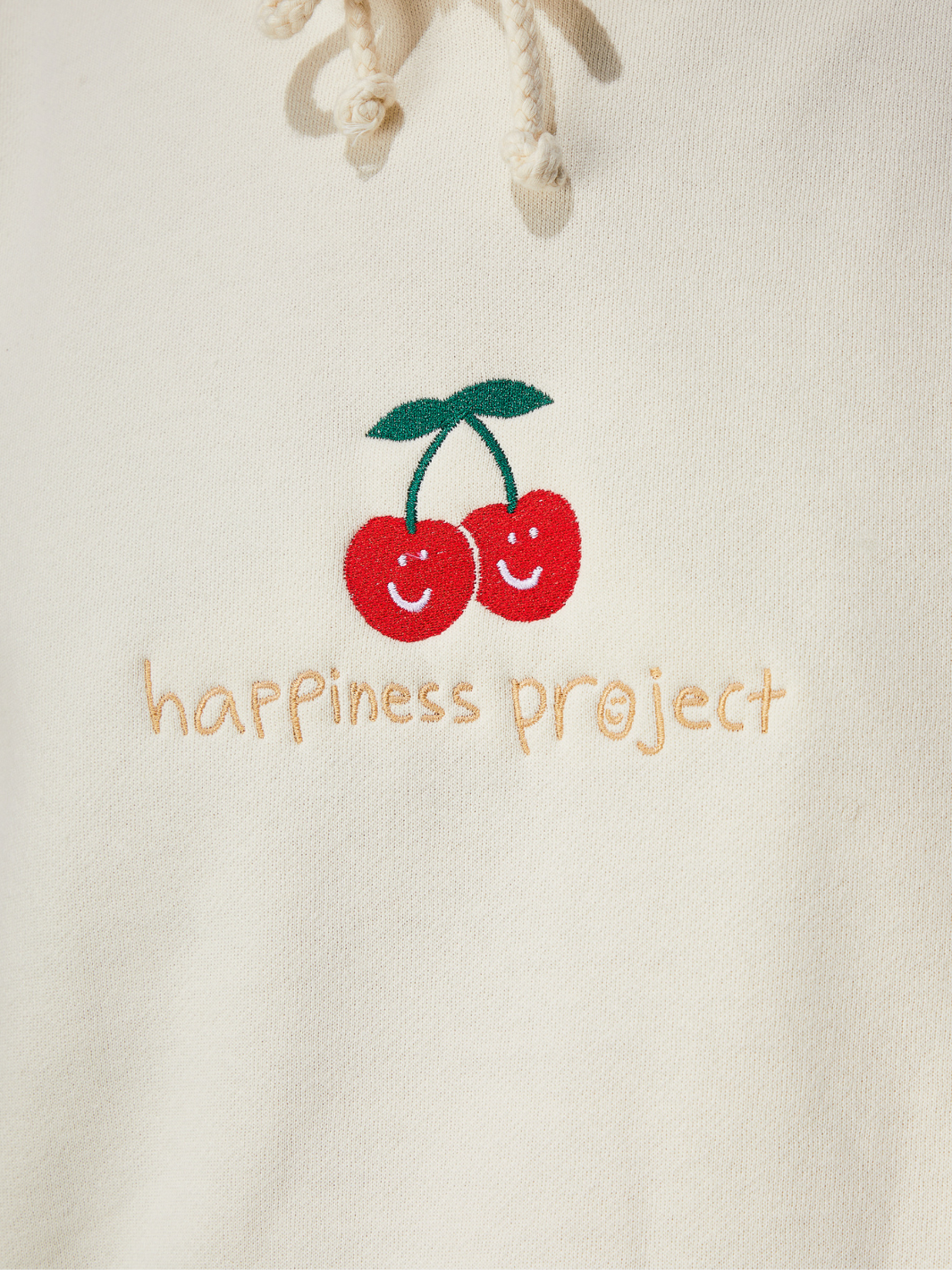 Cherry Hoodie - Cream