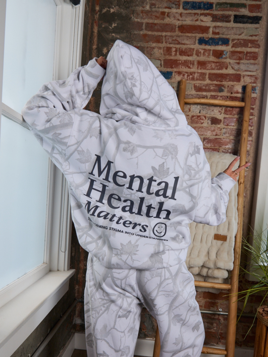 Mental Health Matters Hoodie - White Camo