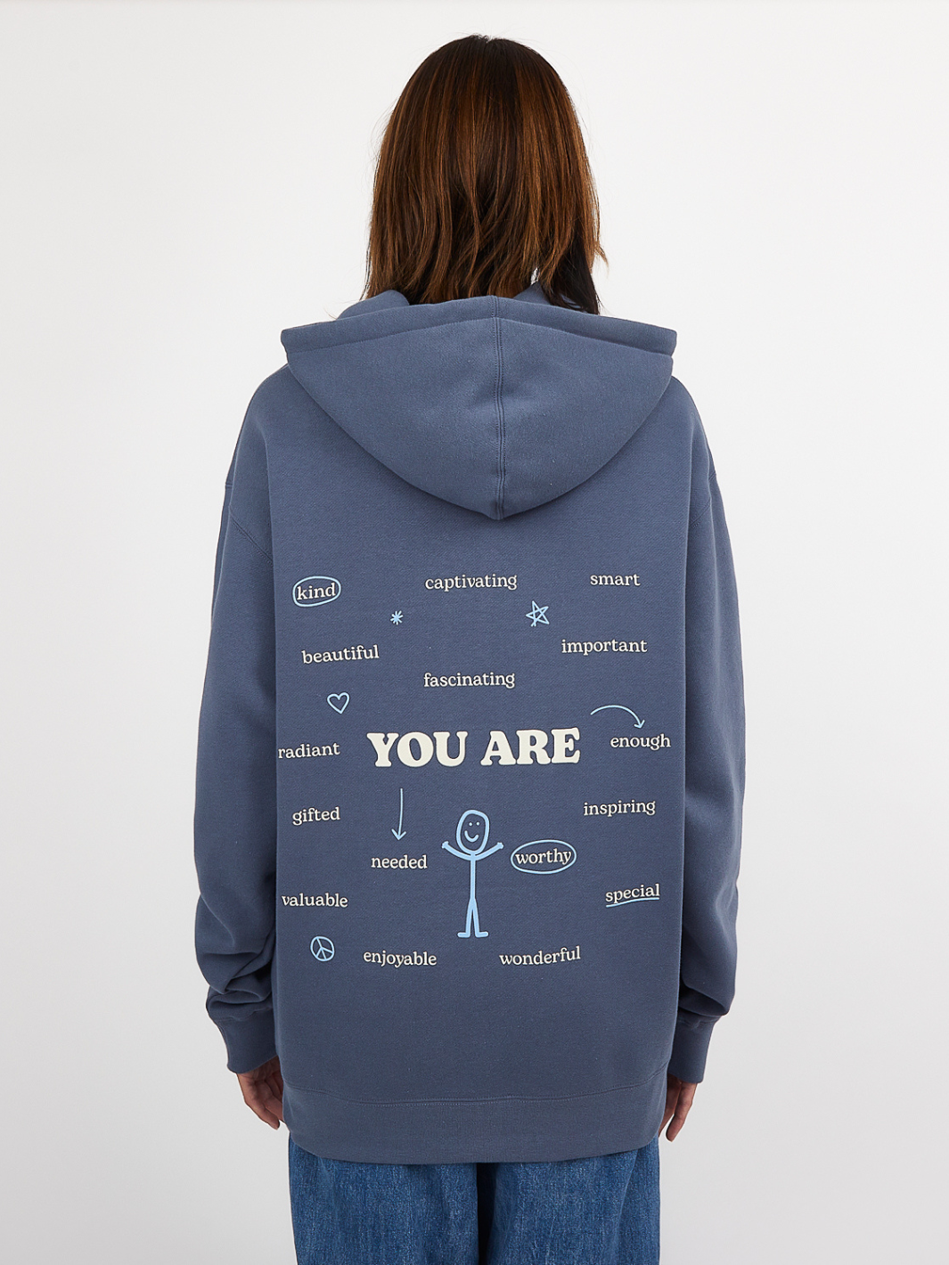 Encourage Hoodie - Vintage Blue