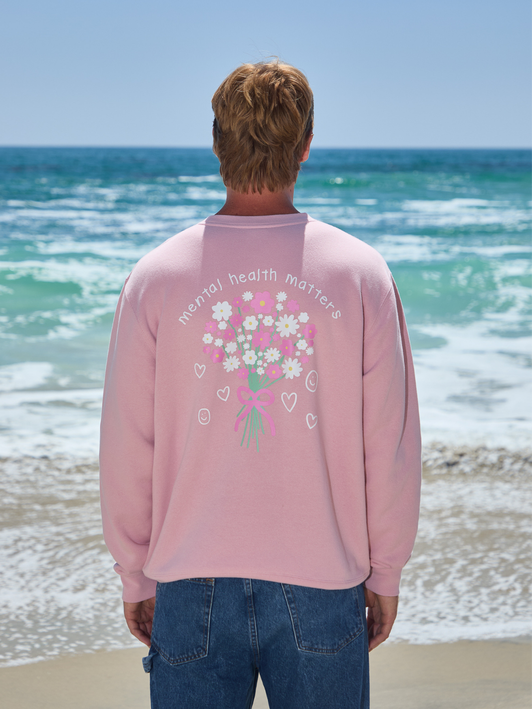 Bouquet Crewneck - Dusty Pink