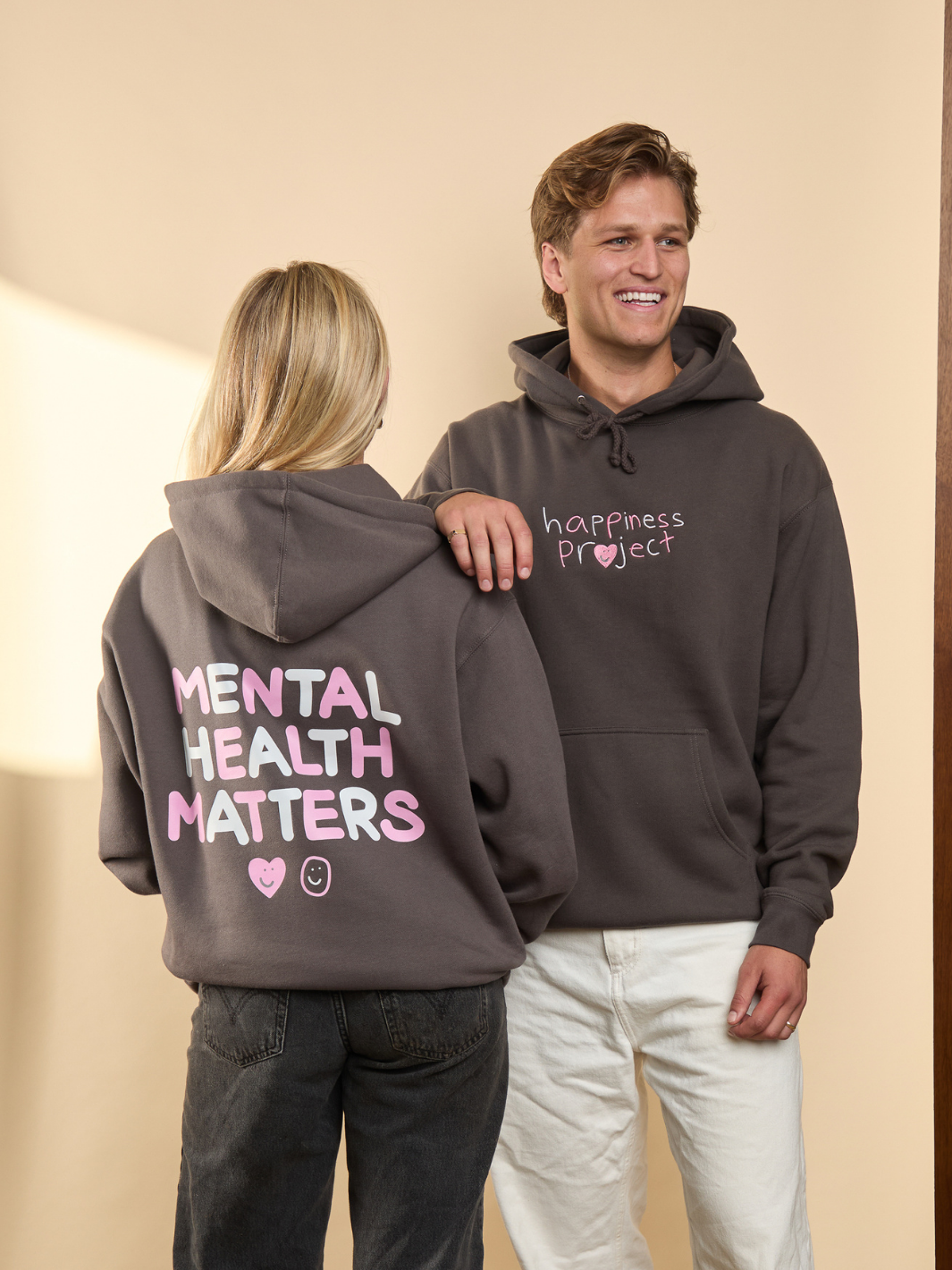 Mental Health Matters Heart Hoodie - Pepper