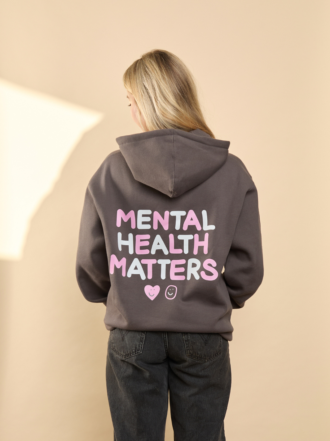 Mental Health Matters Heart Hoodie - Pepper