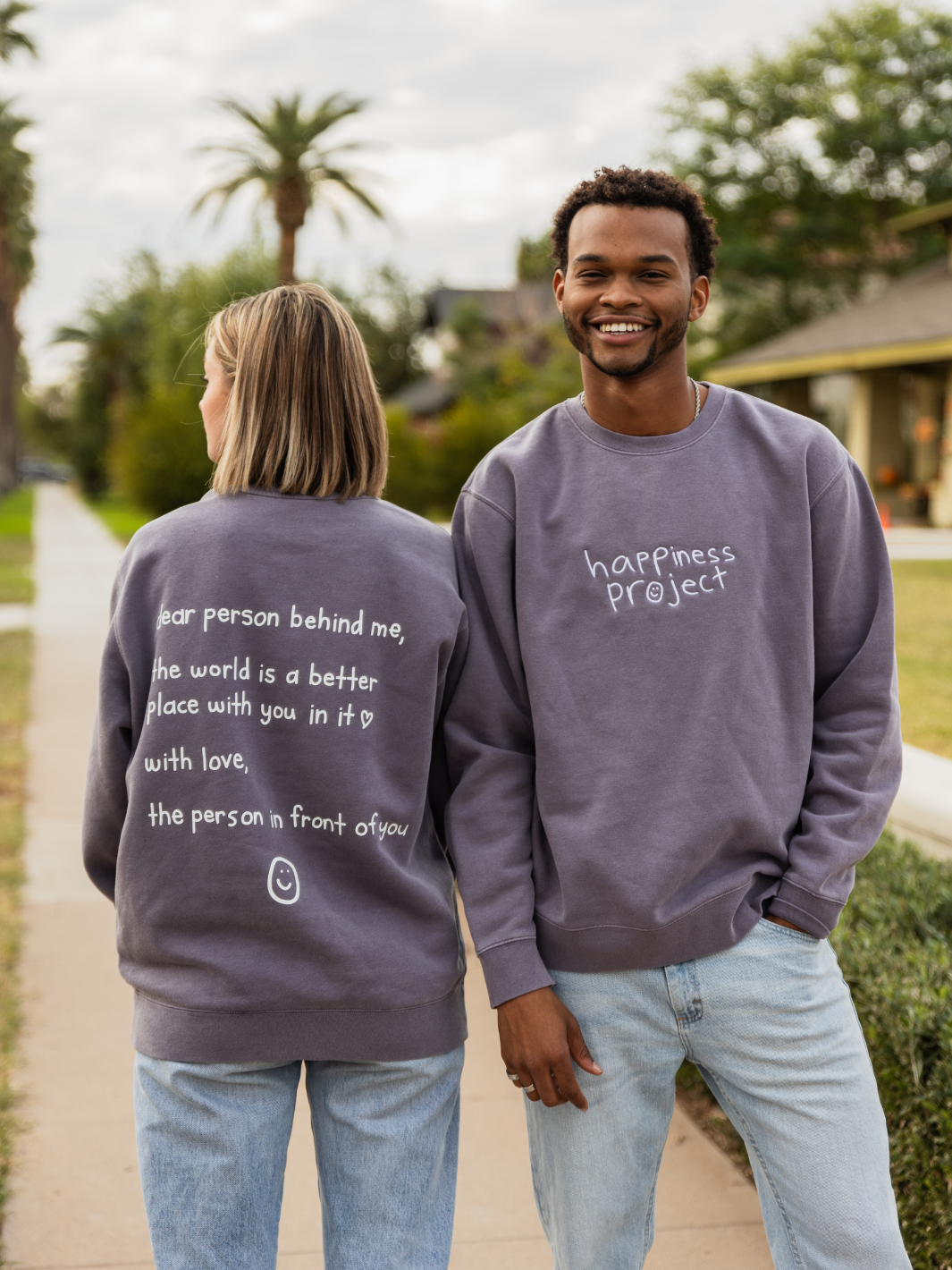 Dear Person Behind Me Crewneck - Vintage Purple