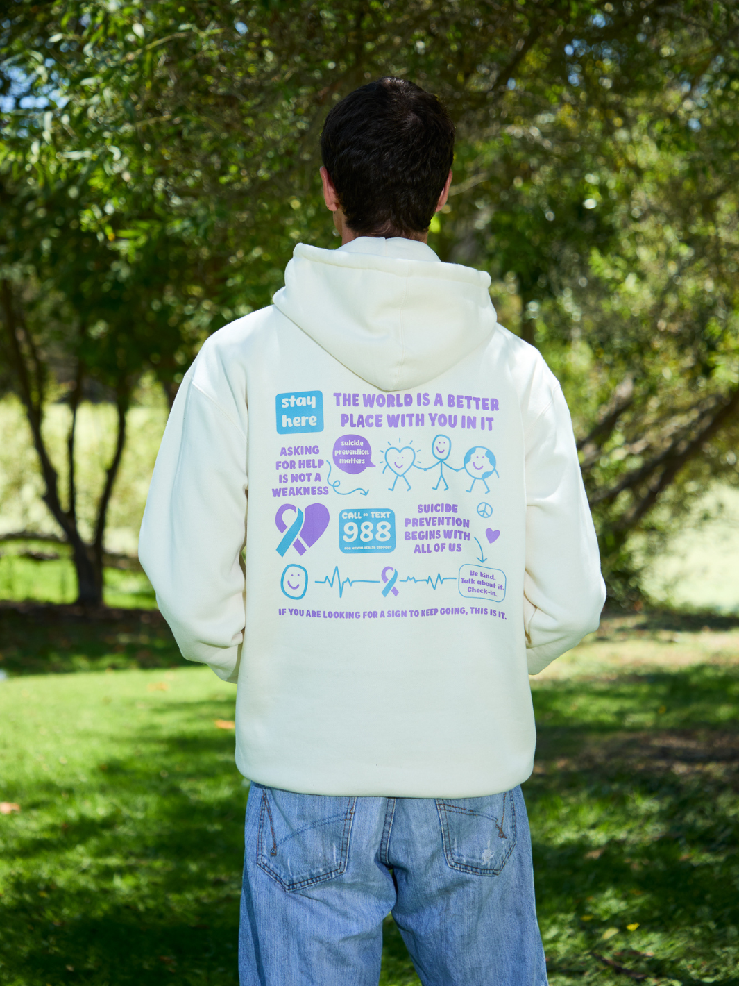 Suicide Prevention Month Hoodie - Cream