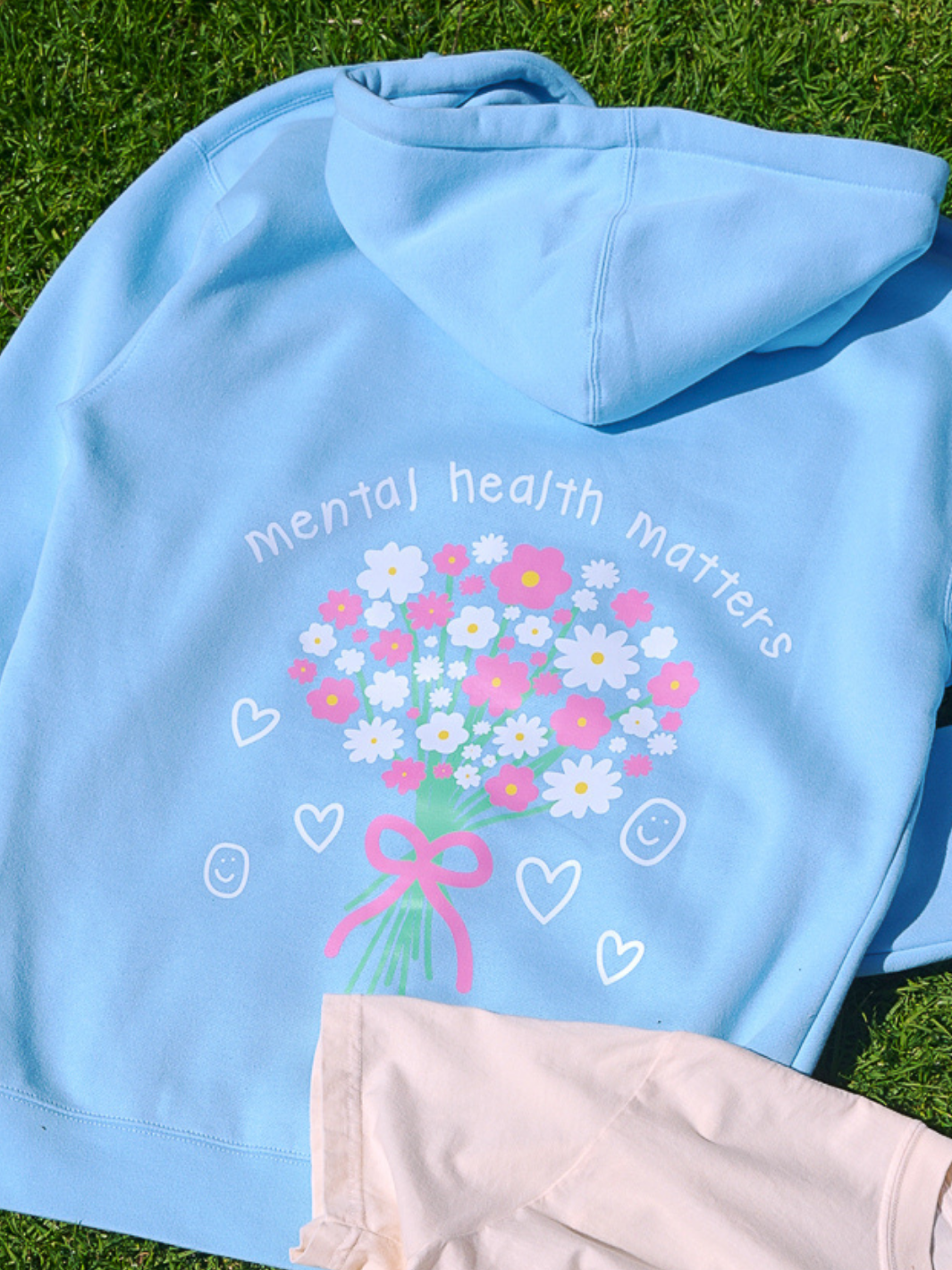 Bouquet Hoodie - Sky Blue