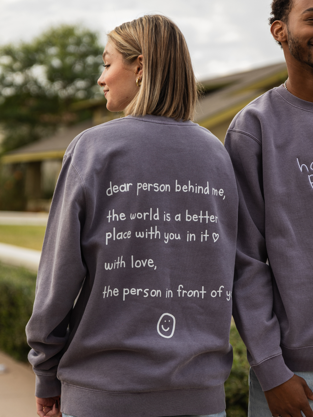 Dear Person Behind Me Crewneck - Vintage Purple