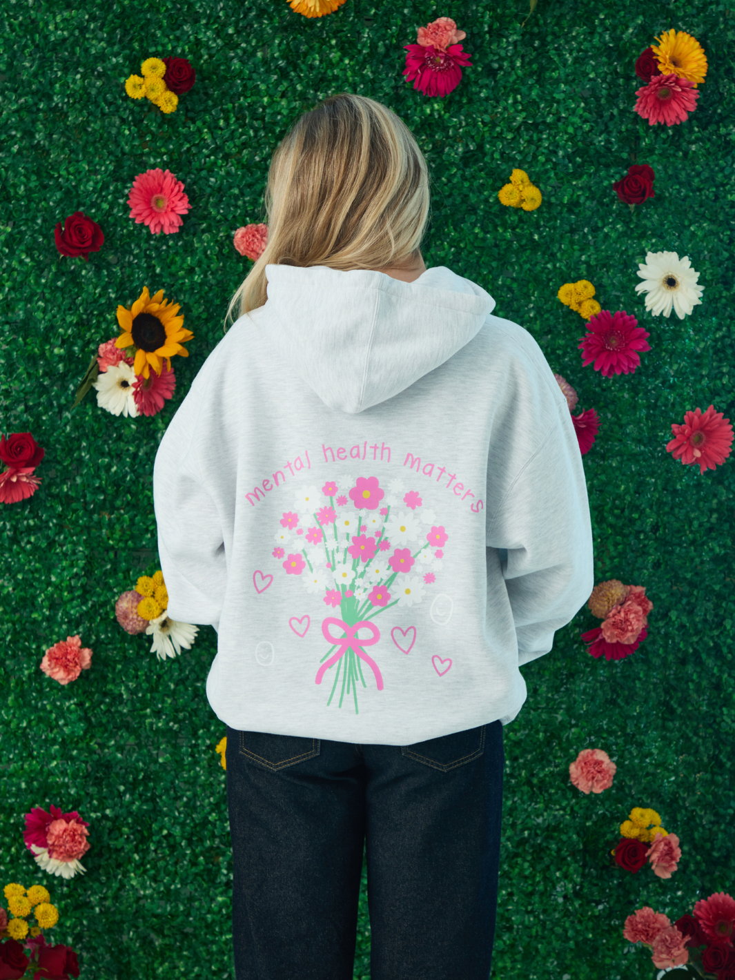 Bouquet Hoodie - Heather Gray