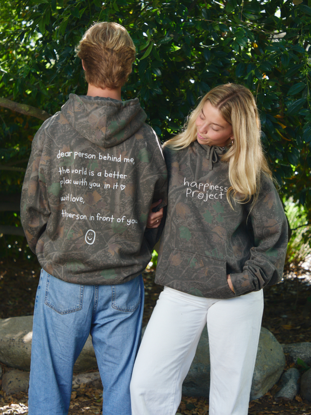 Dear Person Behind Me Hoodie - Dark Camo