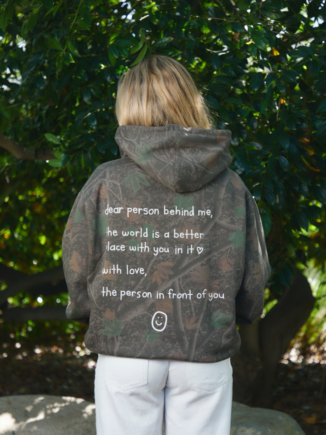 Dear Person Behind Me Hoodie - Dark Camo