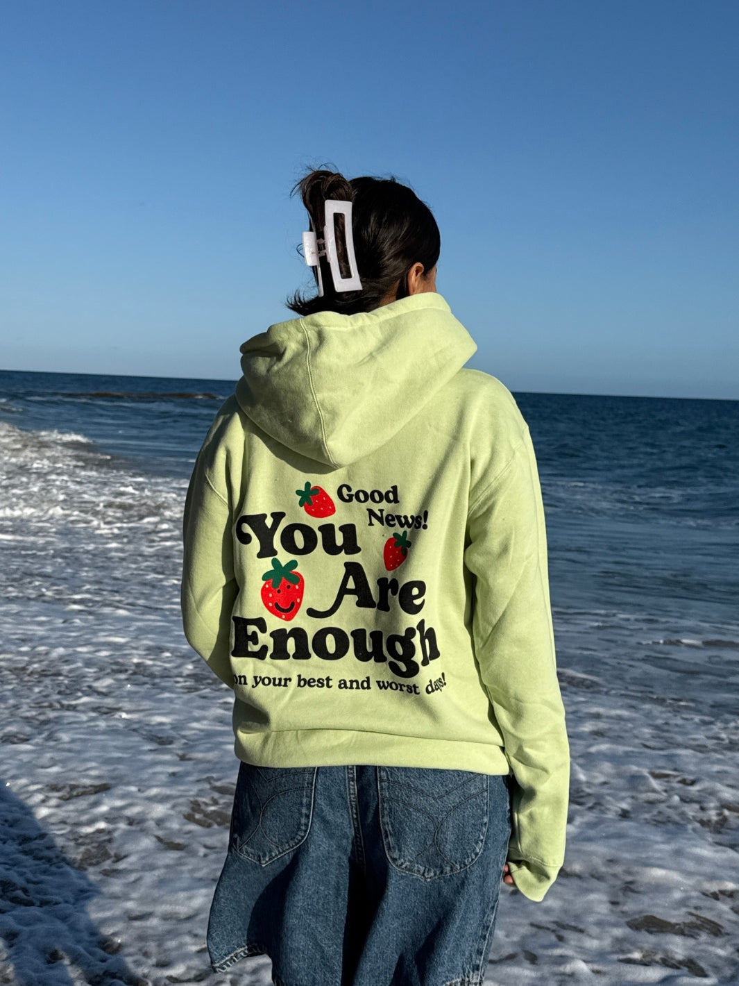 You are Enough Hoodie - Matcha