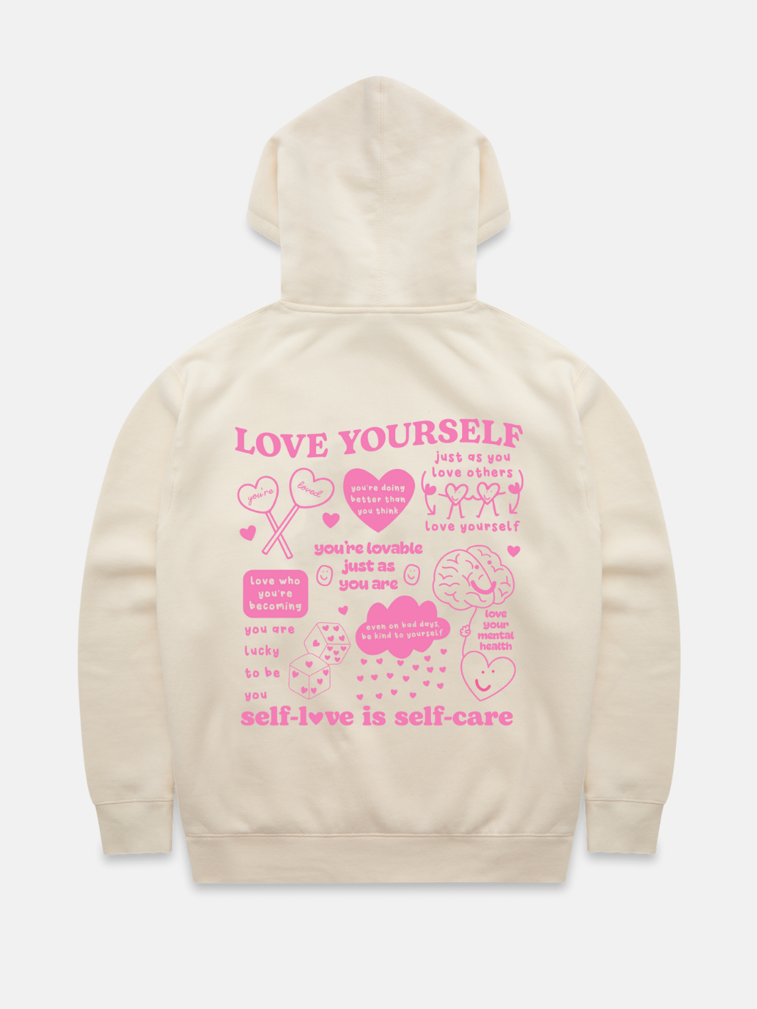 Love Yourself Hoodie - Cream