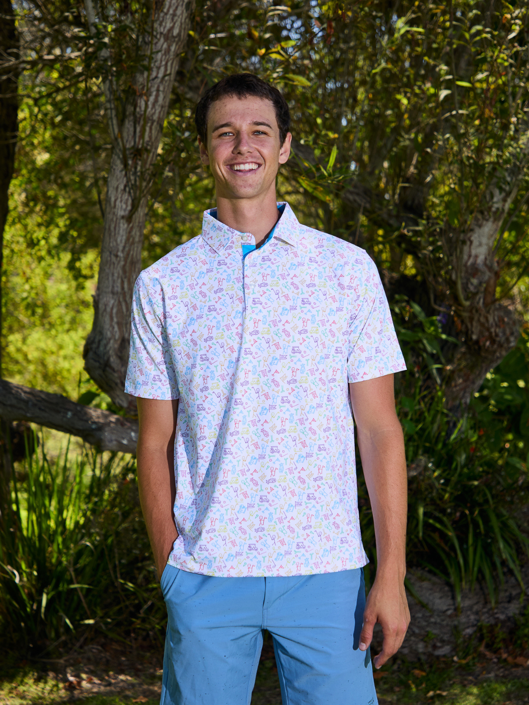 Men's Happiness Golf Polo