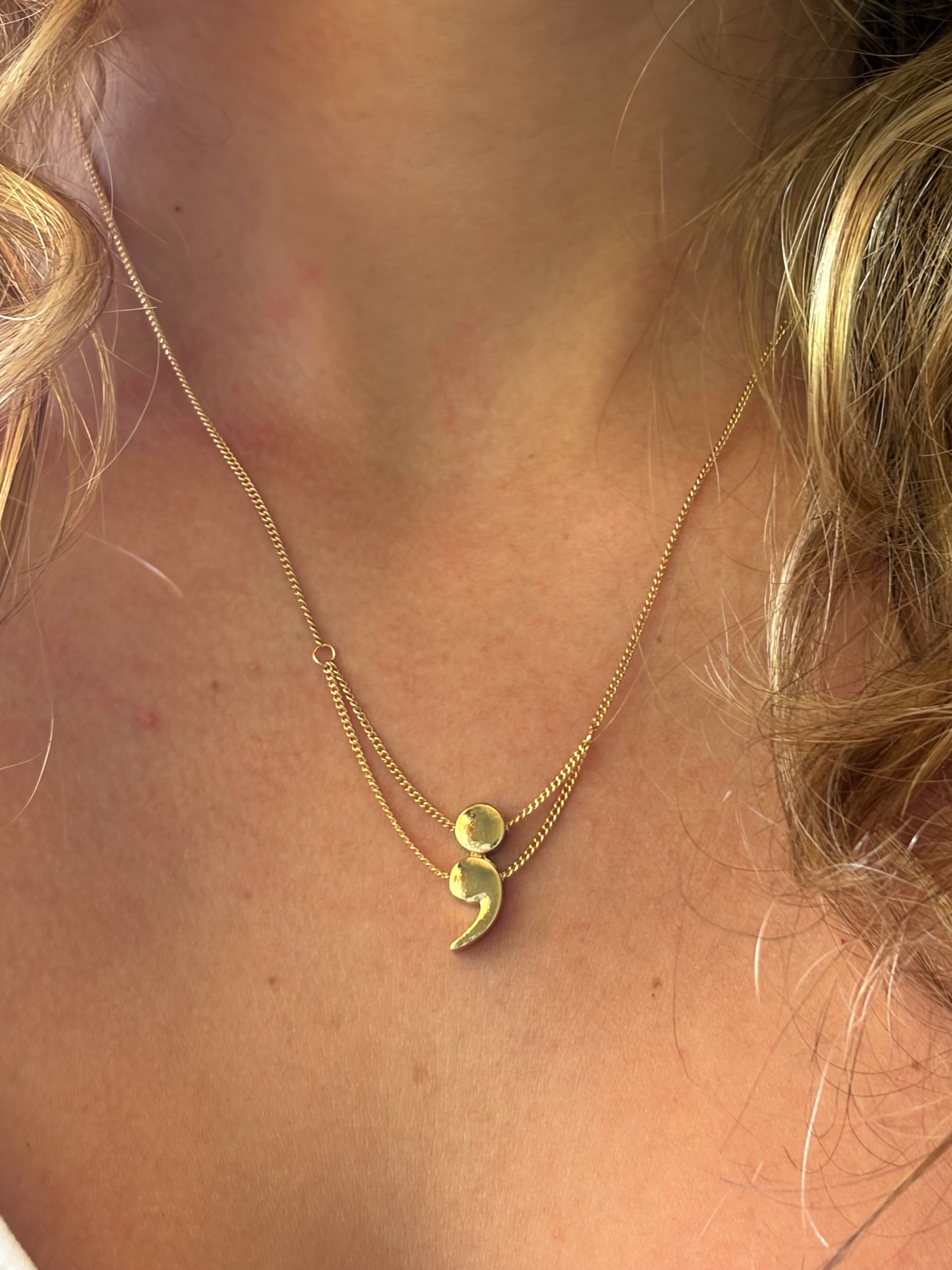 Semicolon Pendant Necklace