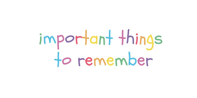 8 important things to remember
