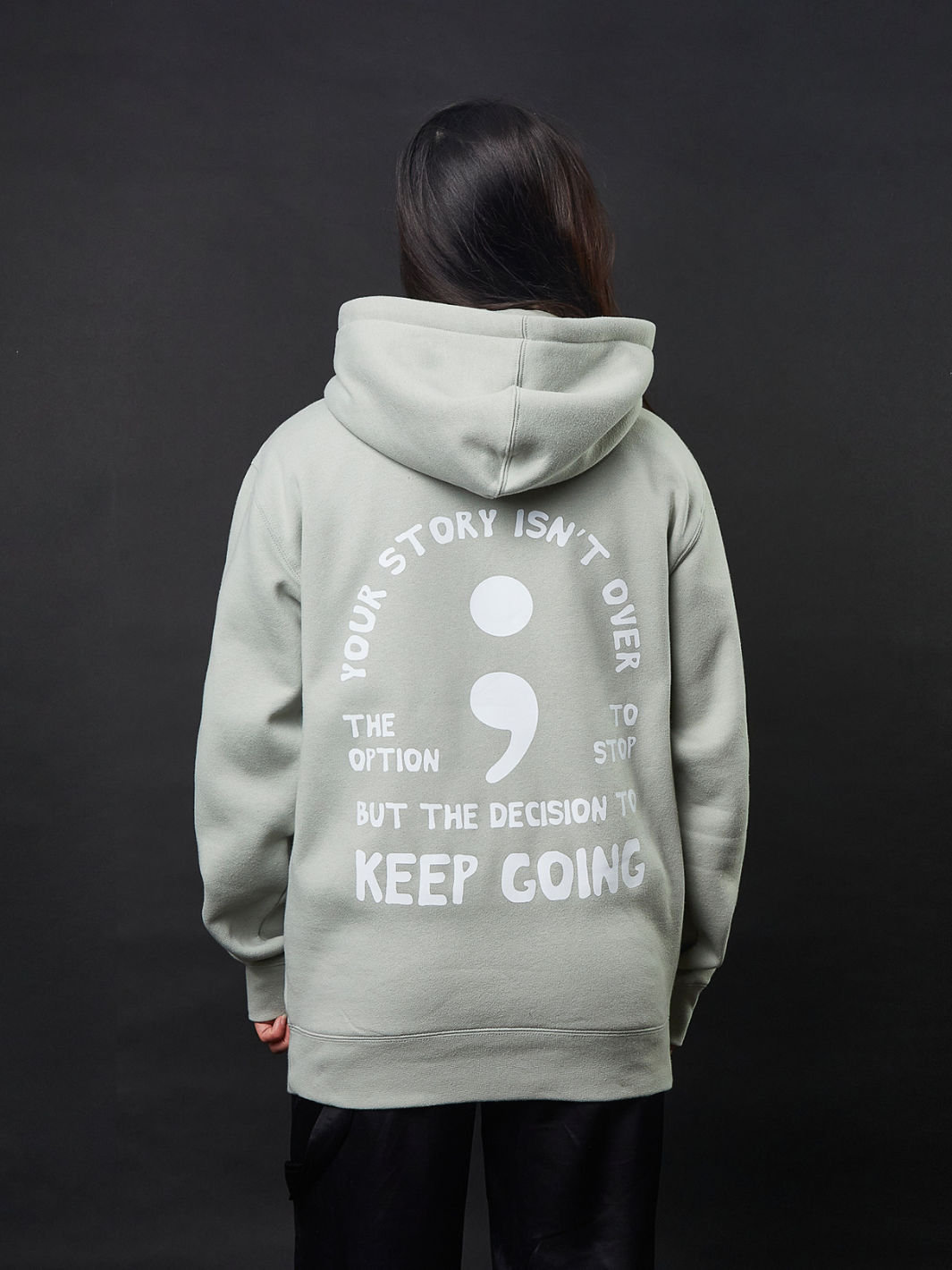 Keep Going Hoodie - Sage Green