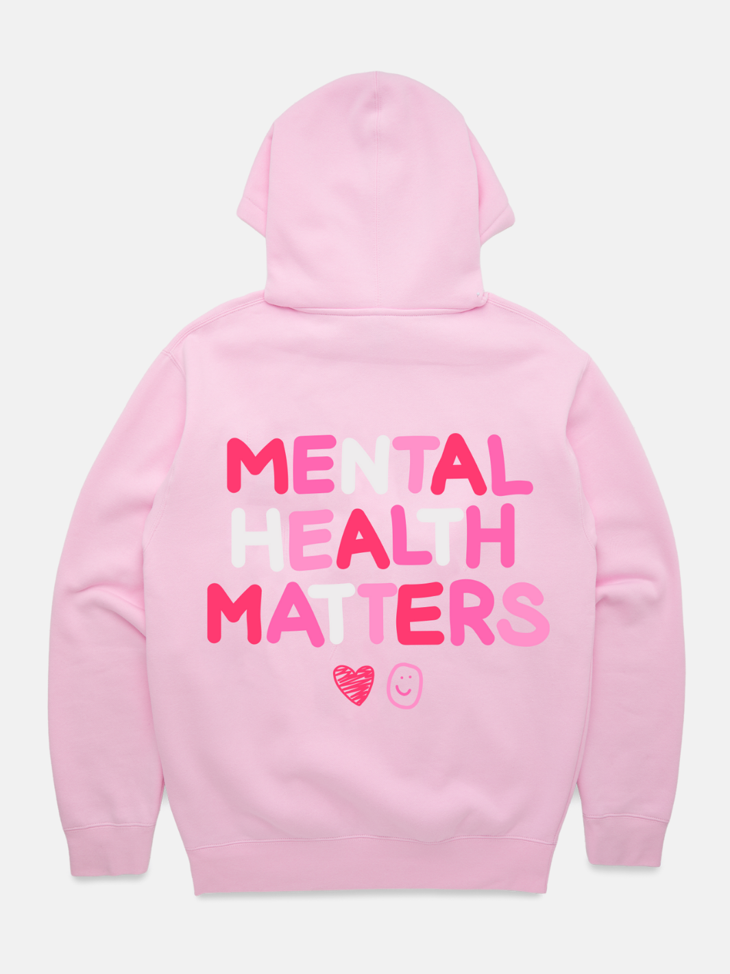Mental Health Matters Heart Hoodie - Pink