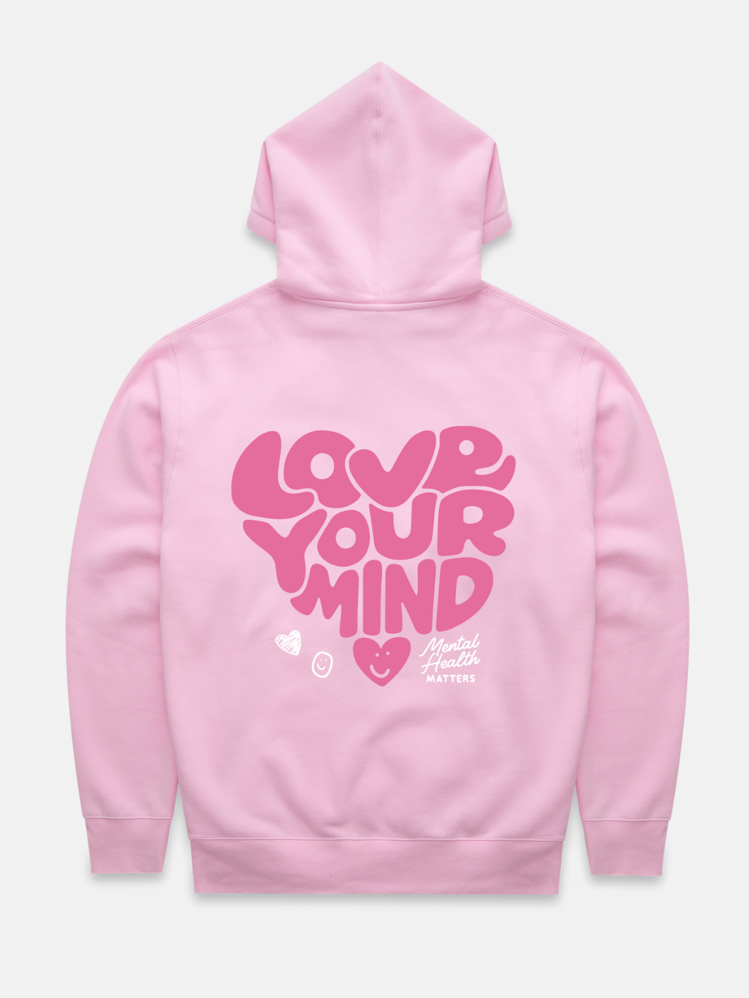 Love Your Mind Hoodie - Pink Peony