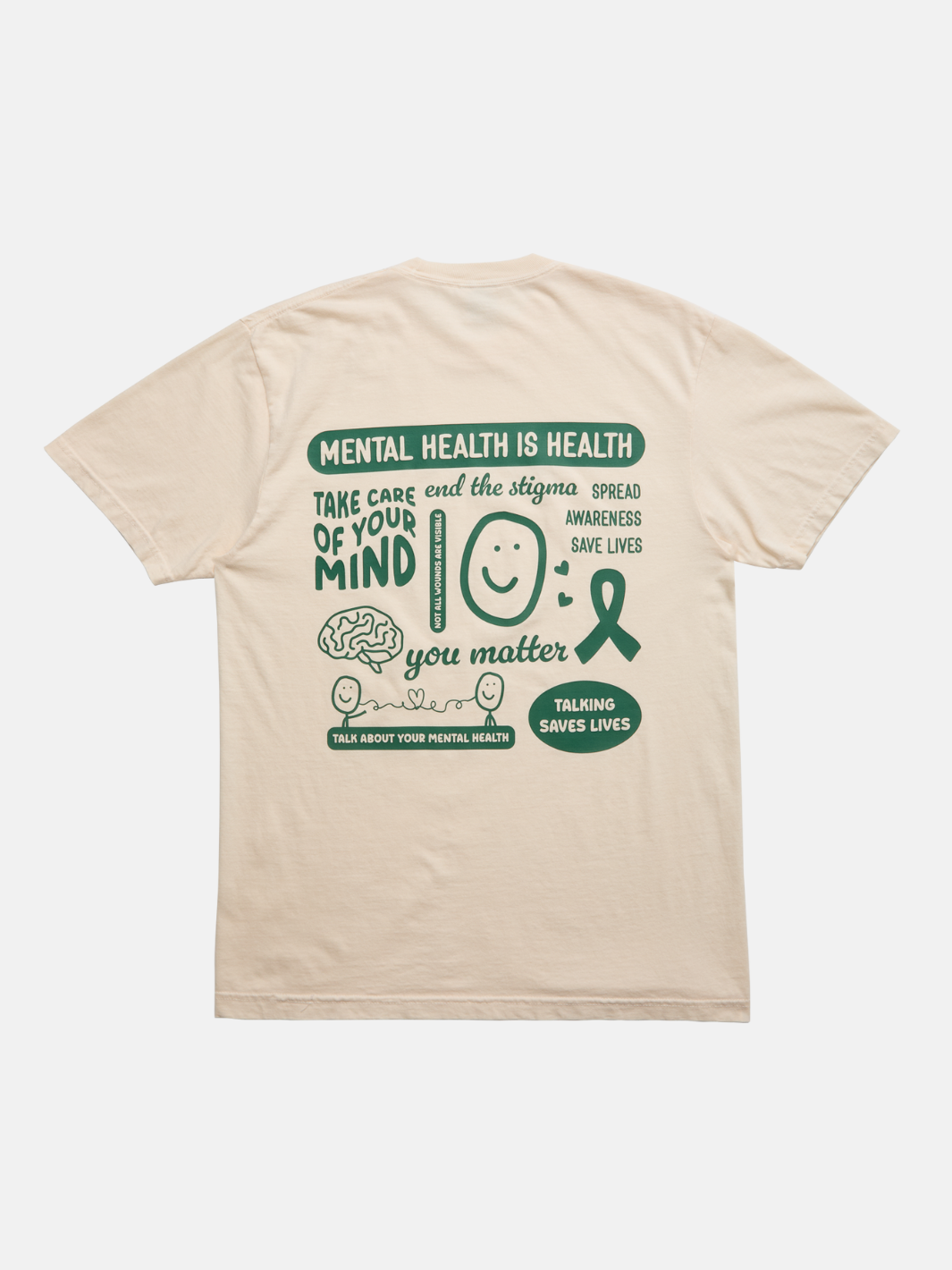 Mental Health Month T-Shirt - Cream