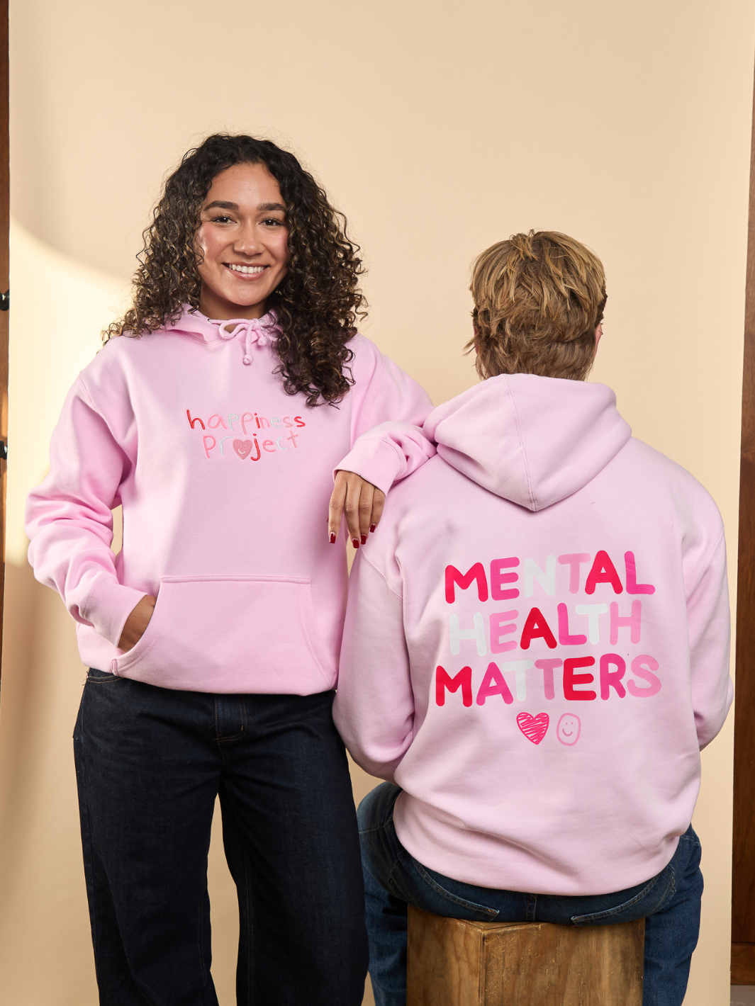 Mental Health Matters Heart Hoodie - Pink