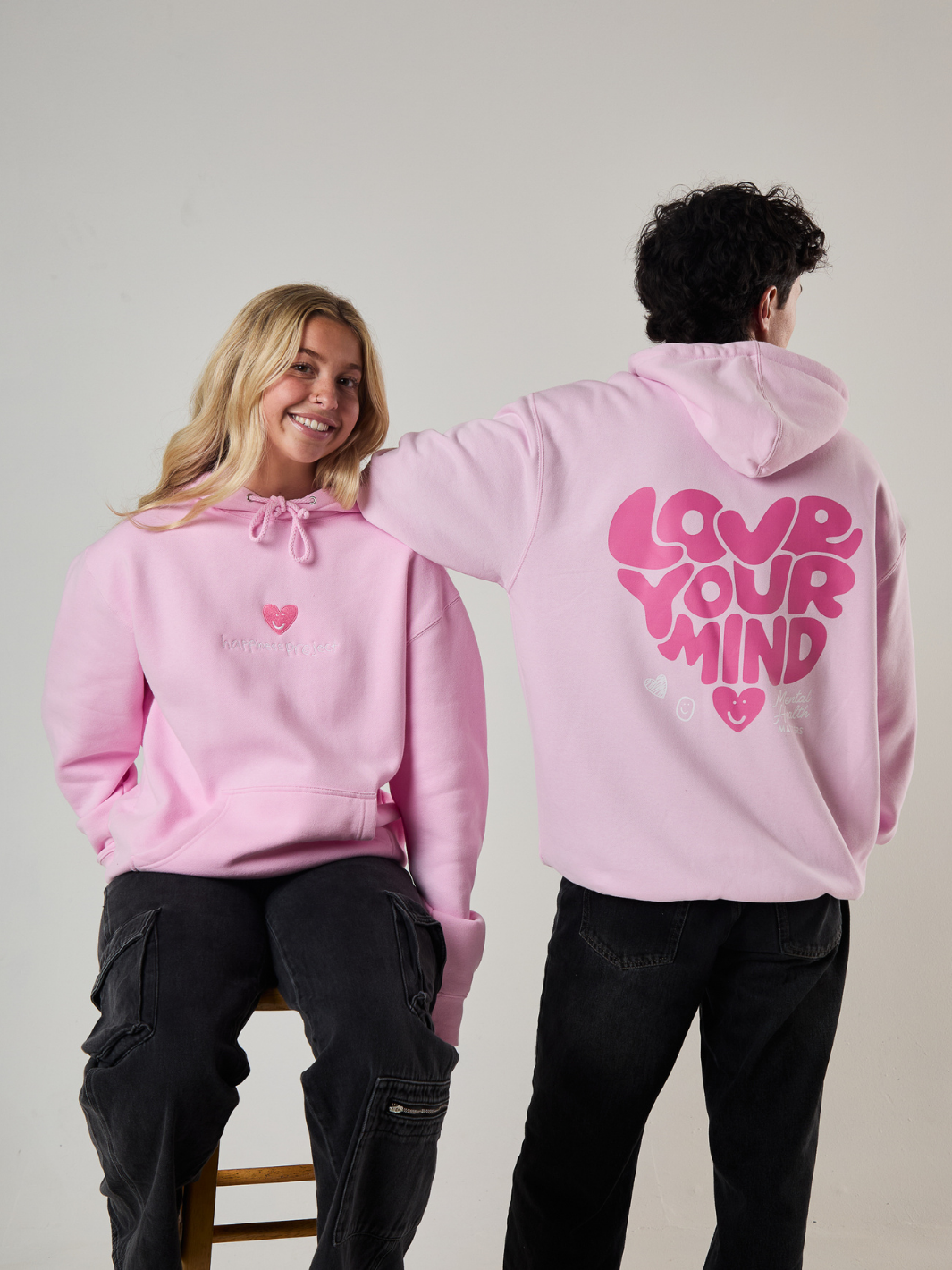 Love Your Mind Hoodie - Pink Peony