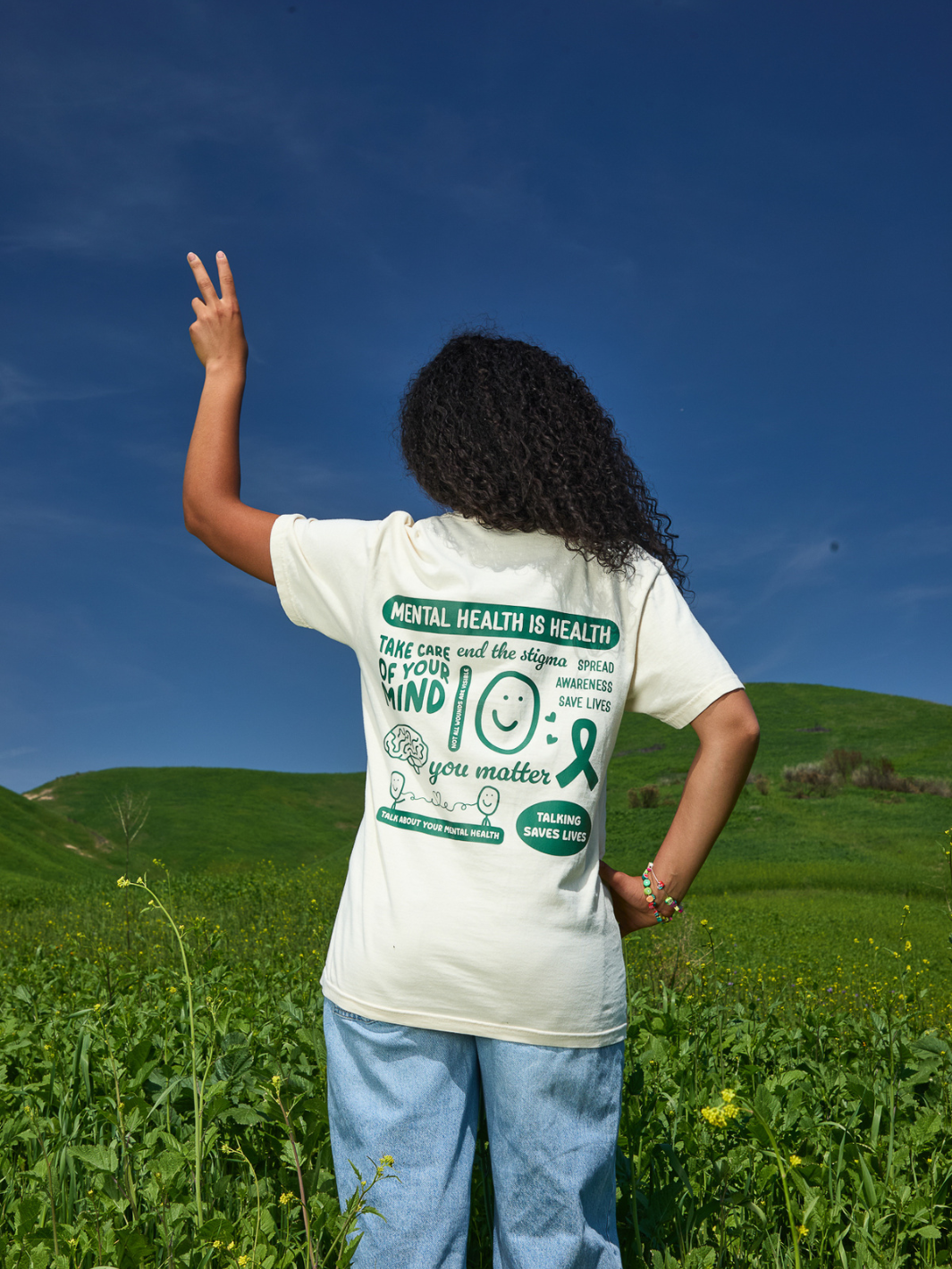 Mental Health Month T-Shirt - Cream