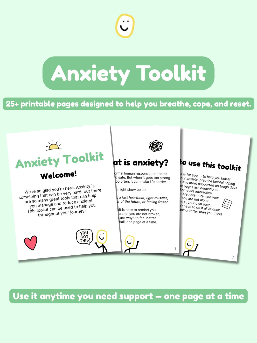 Anxiety Support Toolkit (Printable PDF)