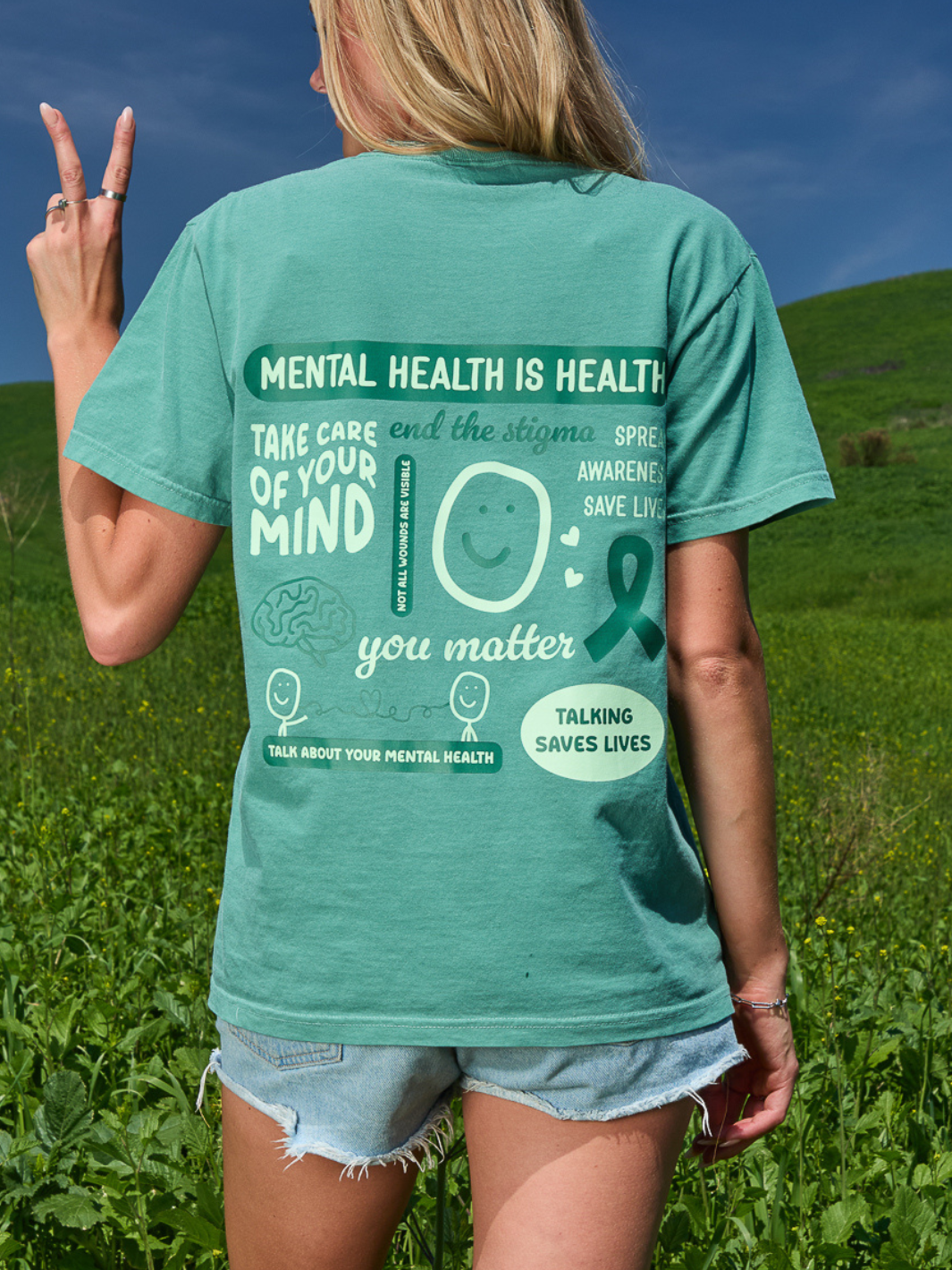 Mental Health Month T-Shirt - Light Green
