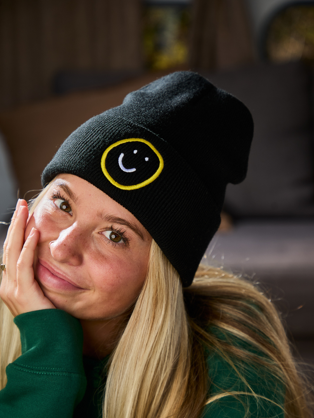 Happiness Beanie - Black