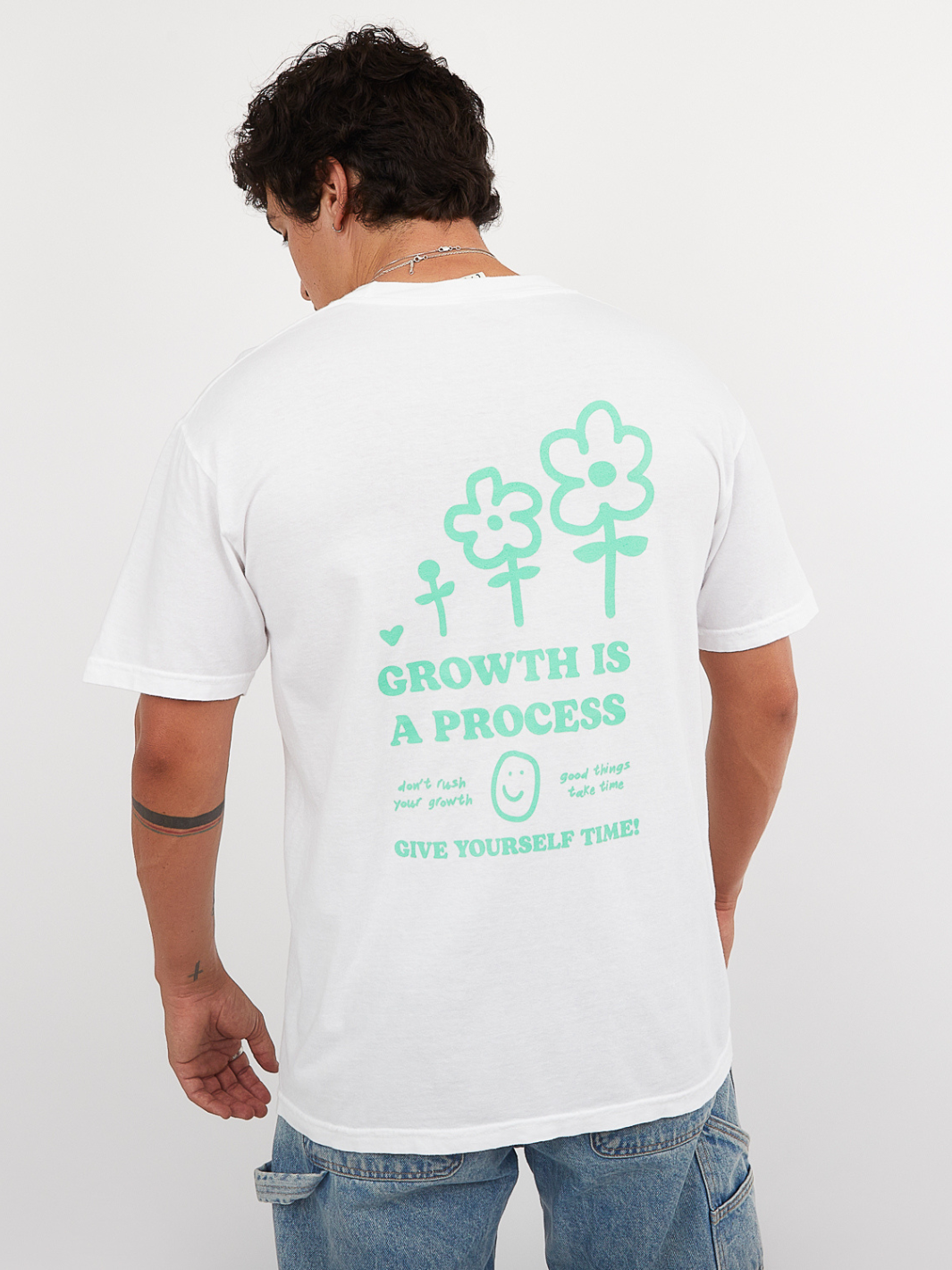 Growth Is A Process T-Shirt - White