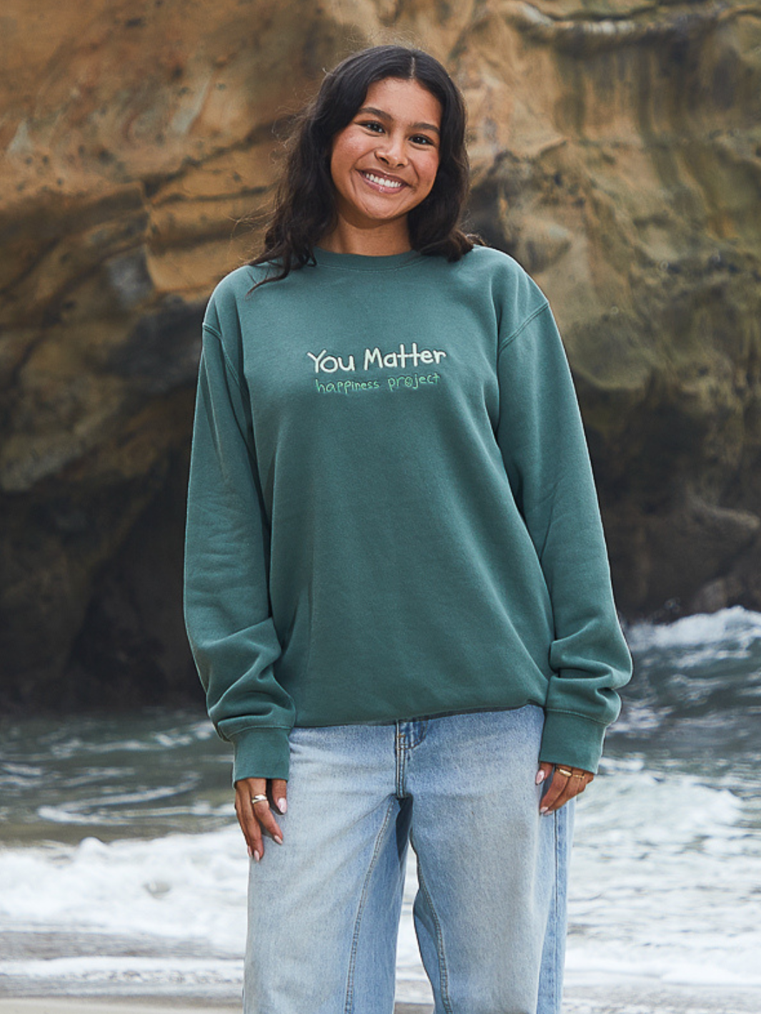 You Matter Crewneck - Alpine Green