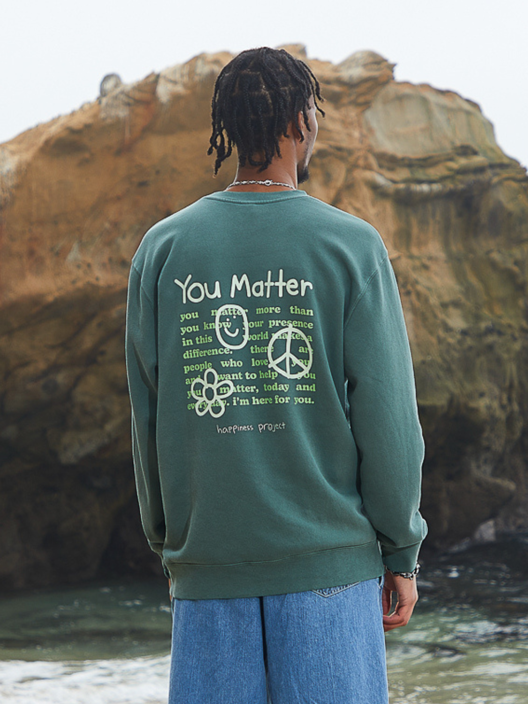 You Matter Crewneck - Alpine Green