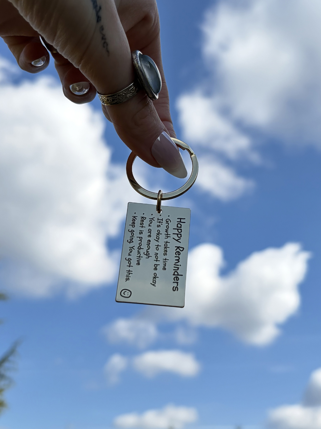 Happy Reminders Keychain