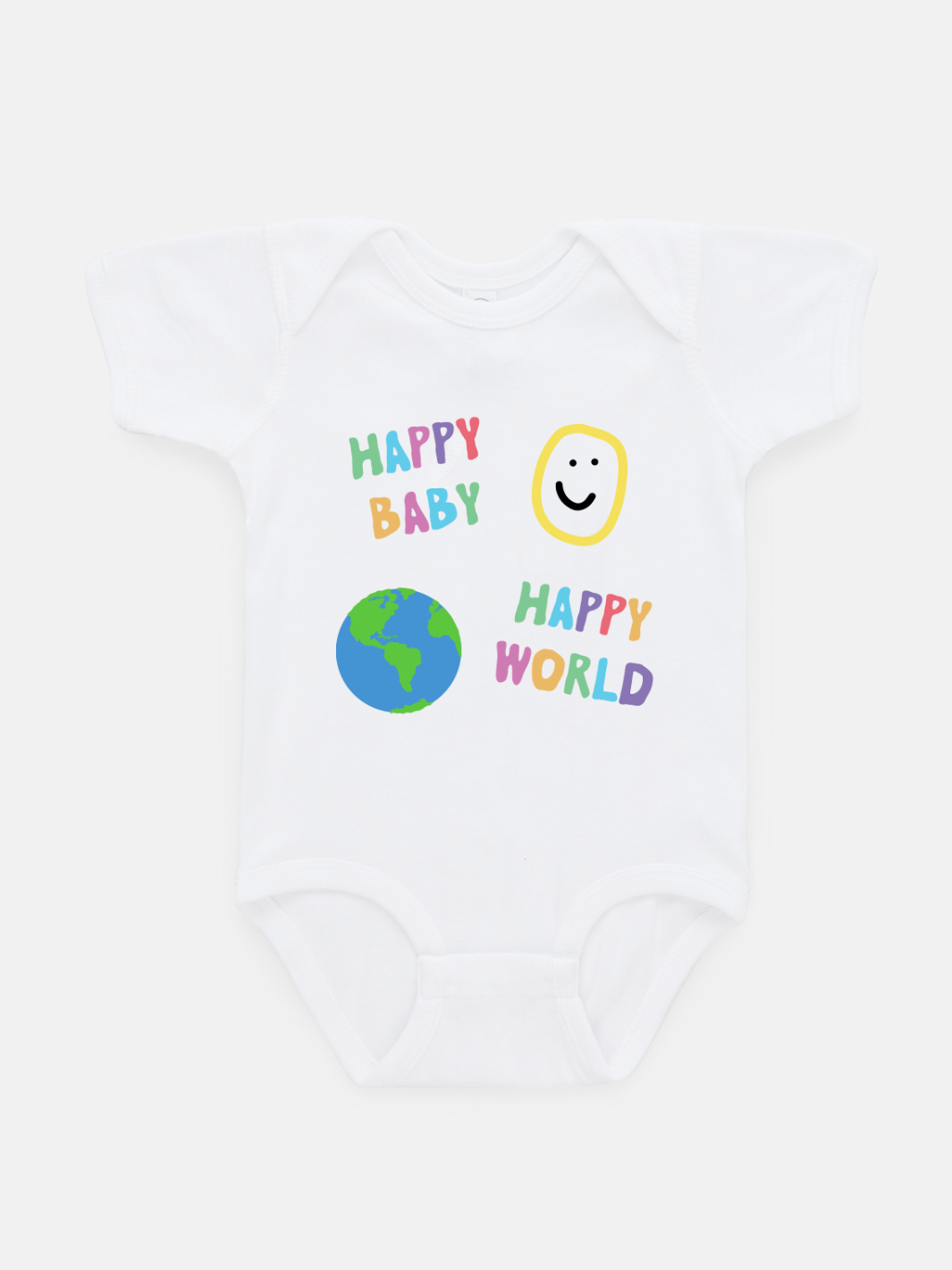 Happy Baby Onesie - White