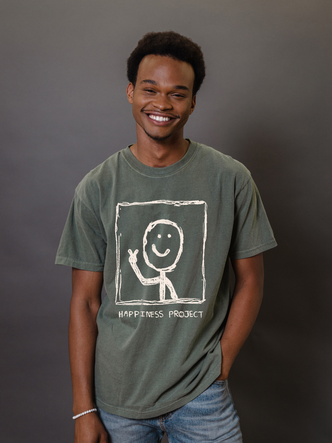 Portrait T-Shirt - Mossy Green