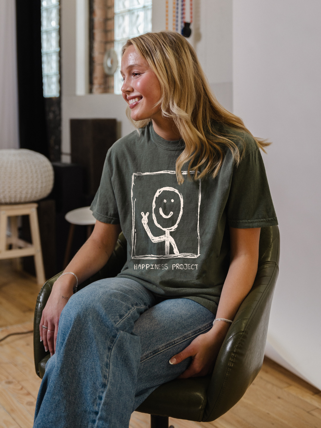 Portrait T-Shirt - Mossy Green