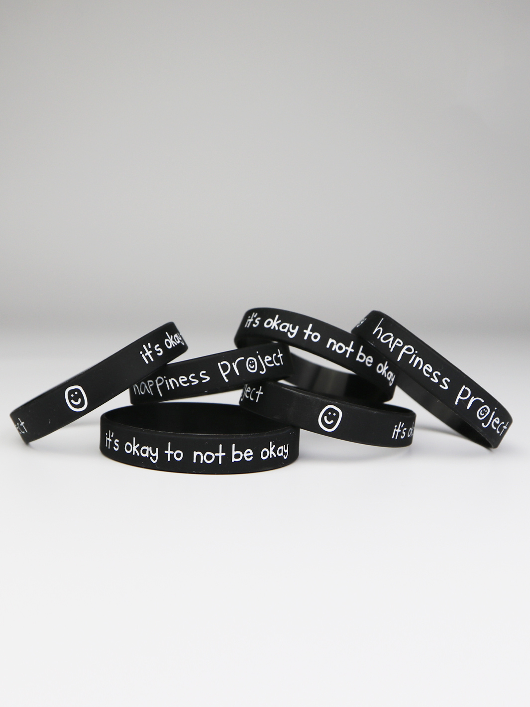 Happiness Wristband (3-Pack) - Black