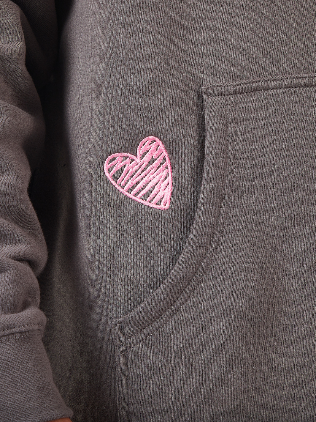 Heart In Hand Hoodie - Pepper