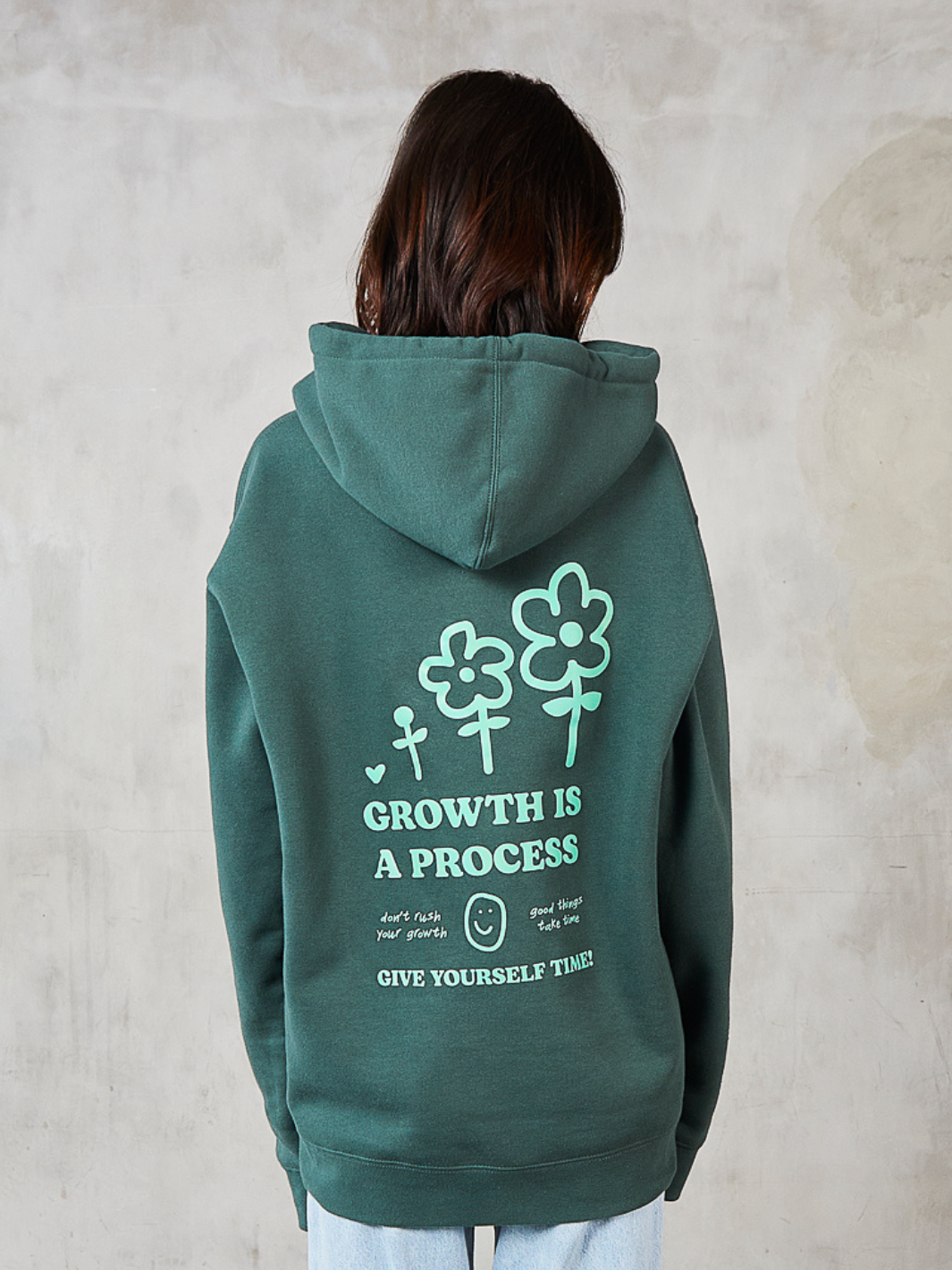 Growth Is A Process Hoodie - Alpine Green