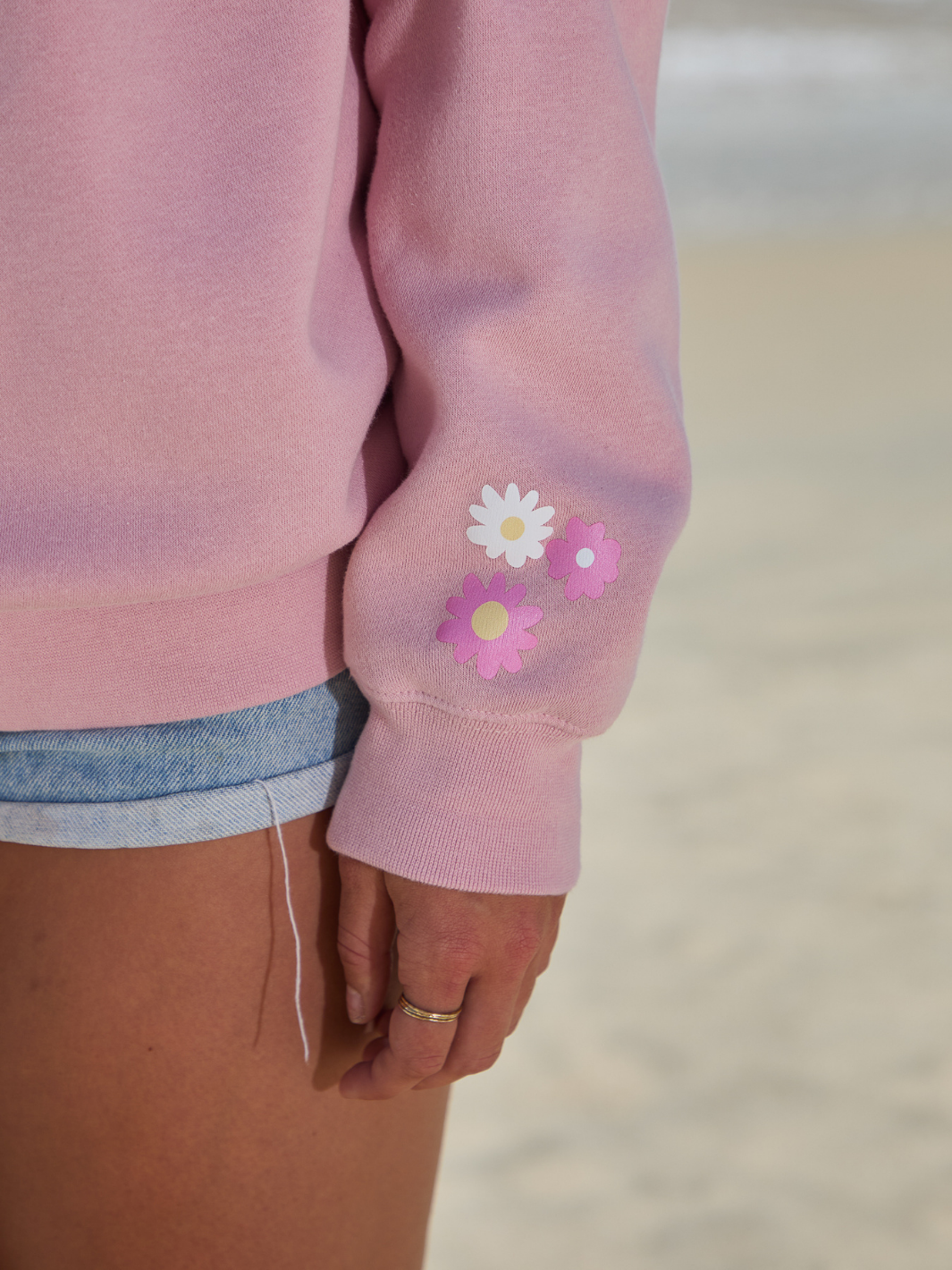 Bouquet Crewneck - Dusty Pink