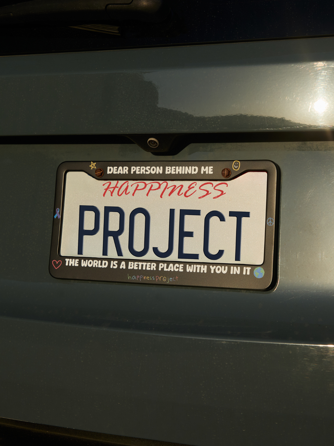 Happiness On Board License Plate Frame