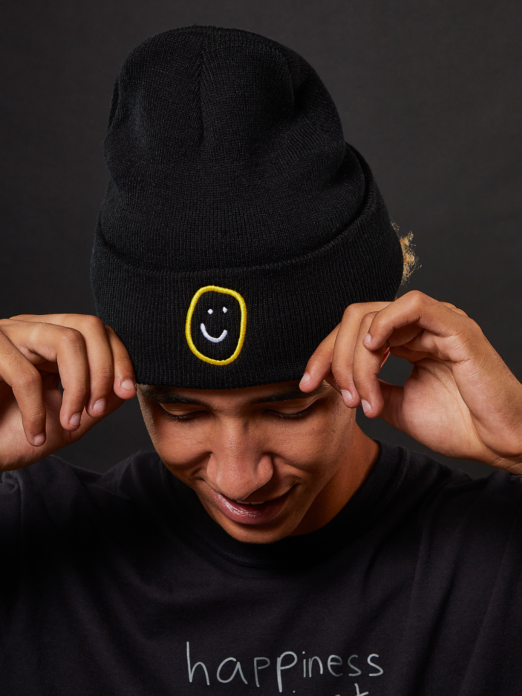 Happiness Beanie - Black