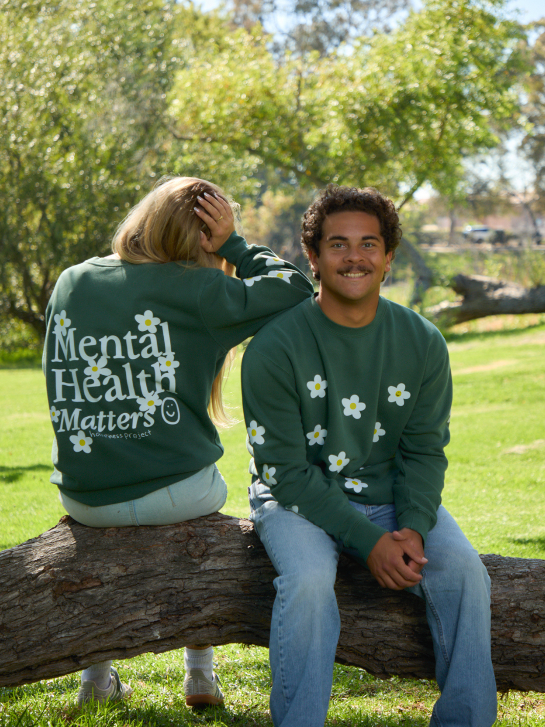 Mental Health Matters Crewneck - In Bloom Green