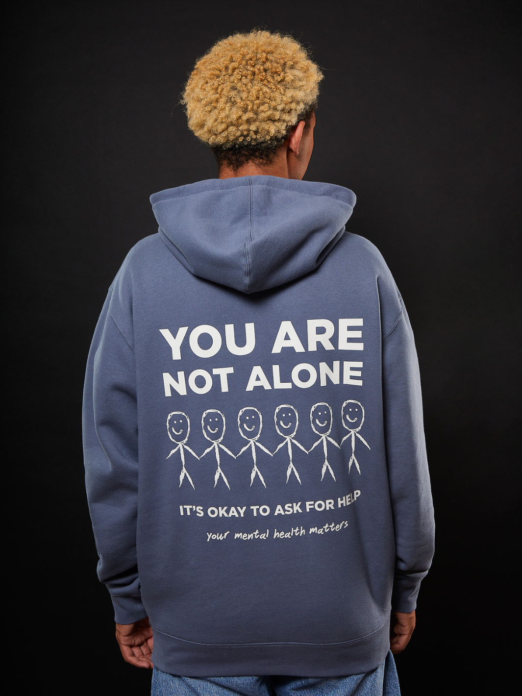 Not Alone Hoodie - Storm Blue