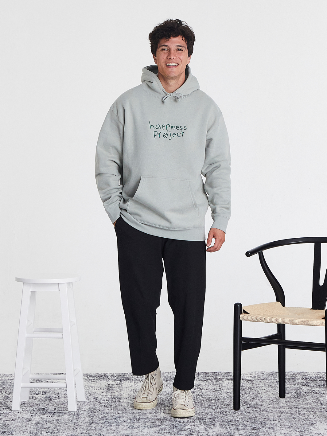 Happy You're Here Hoodie - Matcha