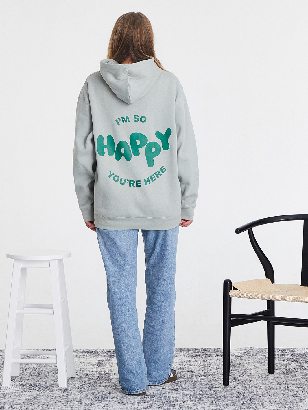 Happy You're Here Hoodie - Matcha