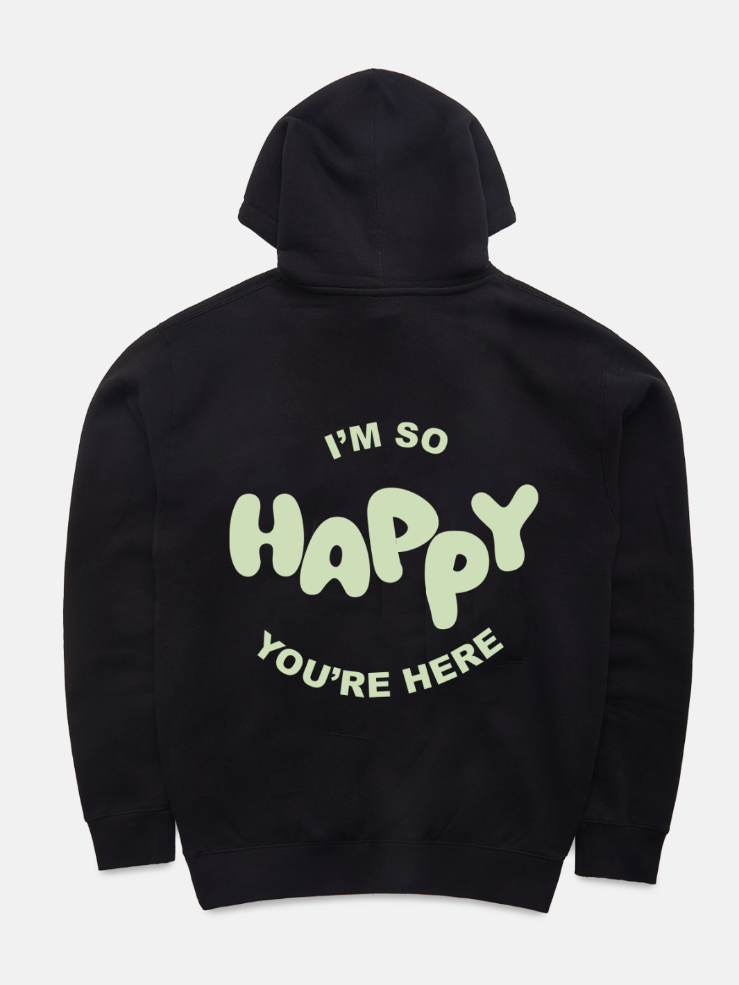 Happy You're Here Hoodie - Black/Matcha